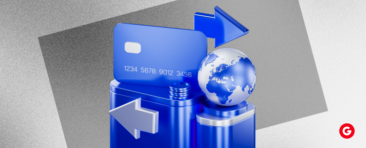 A blue credit card and a globe on a computer illustrate the concepts of CBDC and liquidity in the Forex market.