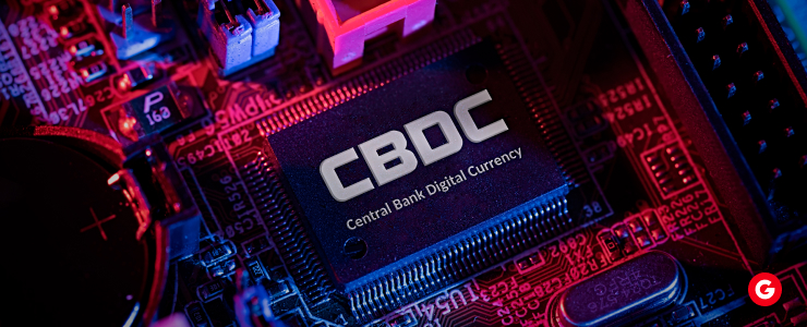 Computer motherboard featuring the CBDC logo, representing its significance in Forex market volatility.